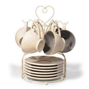 Support 6 tasses et soucoupes Corazon