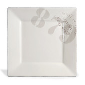 Assiette plate Ouessant blanc <br /> - Lot de 6