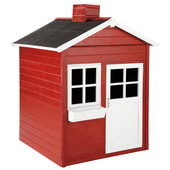 Gartenspielhütte rot Grenadine
