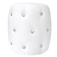 Pouf strass PVC blanco