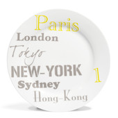 Paris cities dinner plate <br /> - Set of 6