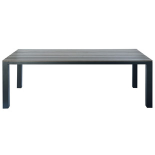 Table de jardin grise rectangulaire L 230cm