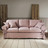 Sofa in vintage mauve linen, seats 3/4