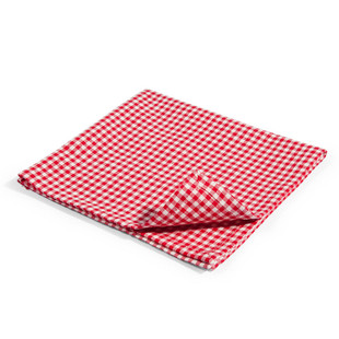 Red Vichy tea towel  <br /> - Set of 6