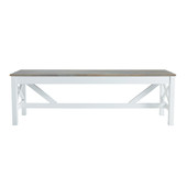 Banc de jardin blanc Rhode Island