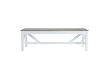 Banc de jardin blanc Rhode Island