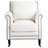 Armchair in White Leather