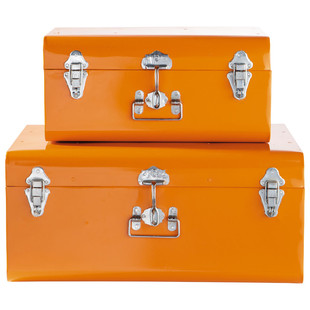 Set di 2 bauli arancio