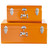 Set di 2 bauli arancio
