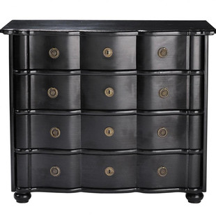 Commode noire Gustavia