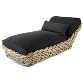 Black sunlounger Saint-Tropez