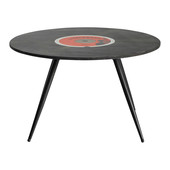 Table basse vintage ronde noire Vinyl