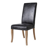 Esszimmerstuhl Leder schwarz Vintage