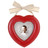Cadre coeur ruban rouge Brocante
