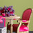 Fauteuil fuchsia  Louis