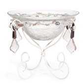Bowl with grey hanging beads