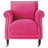 Velvet armchair in fuchsia