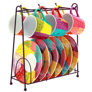 Support 6 tasses et soucoupes Cuba