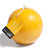 Bougie Boule jaune <br /> - Lot de 6