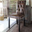 Chaise cuir marron  Elizabeth