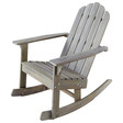 Fauteuil à bascule de jardin enfant bois grisé