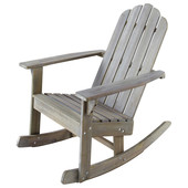 Fauteuil à bascule de jardin enfant bois grisé