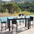 Table de jardin haute rectangulaire<br />Miami