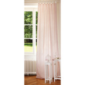 Cortina doble rosa y blanca <br /> - Lote de 2
