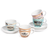 Coffret 4 tasses et soucoupes Kasper