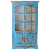 Vitrinekast blauw Avignon