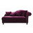 Vaste méridienne met 2-3 plaatsen in aubergine fluweel
