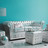 Silver sofa  Chesterfield