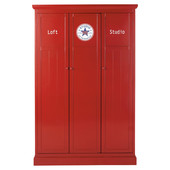 Kleiderschrank rot Newport Rouge