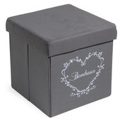 Pouf pliable Coeur Cendrine