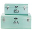 2er-Set Koffer blau