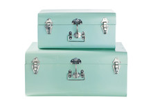 2er-Set Koffer blau