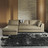 Ottomane Baumwolle taupe Terence