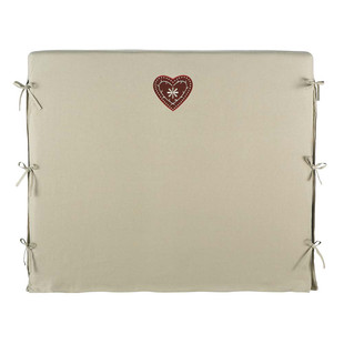 Housse tête de lit cœur rouge 140 cm