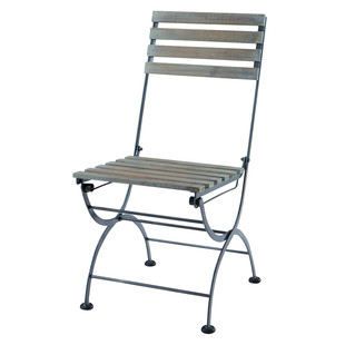 Chaise de jardin pliante gris anthracite