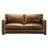 Canapé cuir 3/4 places fixe marron <br />Dandy