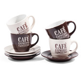 Coffret 4 tasses et soucoupes Nicaragua