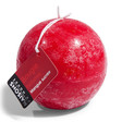Bougie Boule rouge <br /> - Lot de 6