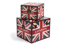 Set mit 2 Koffern London flag box