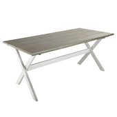 Grey wood rectangular garden table Dinard