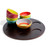 Set da aperitivo 7 coppette e vassoio Cuzco