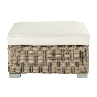 Pouf de canapé d'extérieur écru