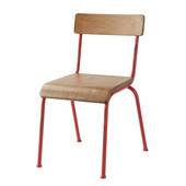 Sedia rossa per bambini School