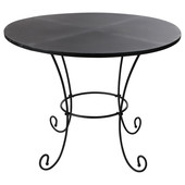 Black wrought iron round table Saint-Germain