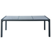 Table de jardin haute rectangulaire grise Bastia