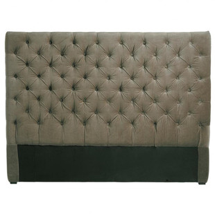 Tête de lit 160 cm taupe <br />Chesterfield